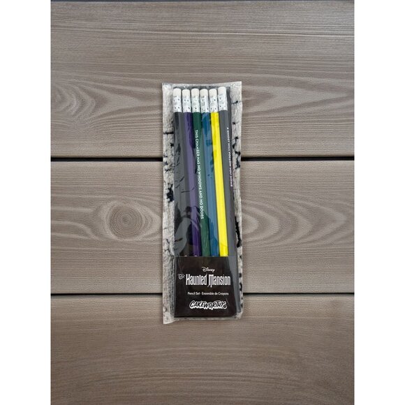 DISNEY The Haunted Mansion Set of 6 Pencil Set NEW NIP - Picture 2 of 2